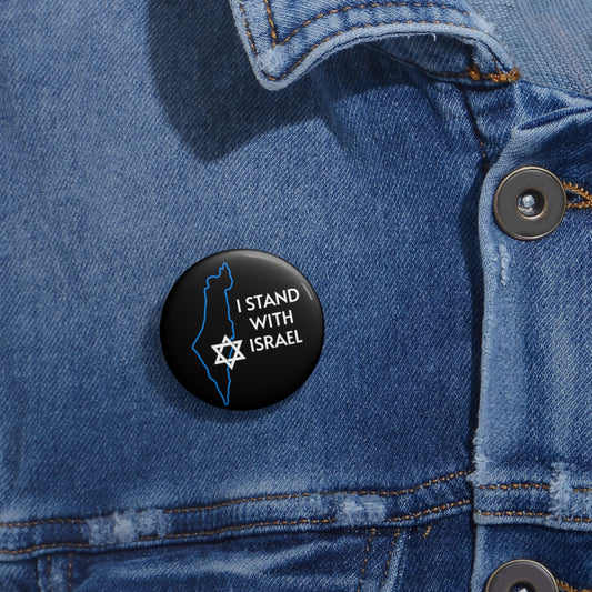 I stand with Israel map Pin Button.