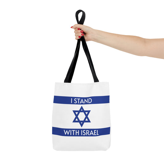 I stand with Israel, Israel flag Tote bag.